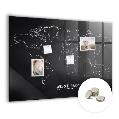Tableau magnétique enfant Carte du monde des pays
