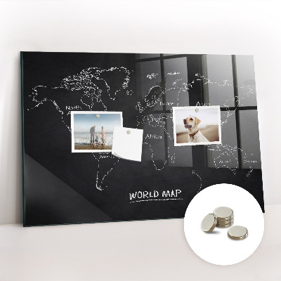 Tableau magnétique enfant Carte du monde des pays