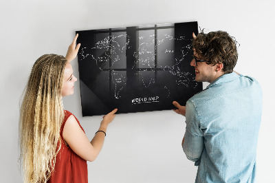 Tableau magnétique enfant Carte du monde des pays