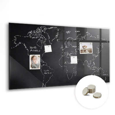 Tableau magnétique enfant Carte du monde des pays