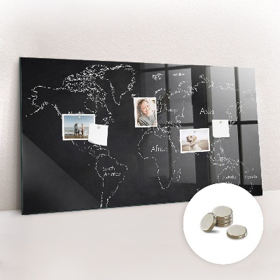 Tableau magnétique enfant Carte du monde des pays
