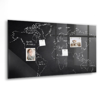 Tableau magnétique enfant Carte du monde des pays
