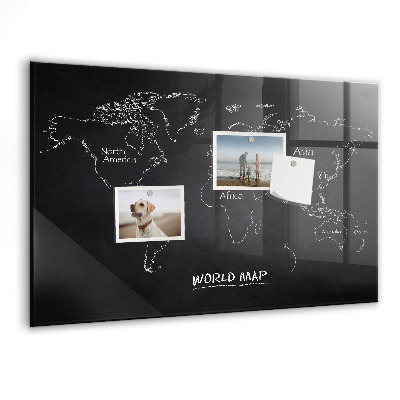 Tableau magnétique enfant Carte du monde des pays