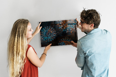 Tableau aimanté horizontal Motif mandala