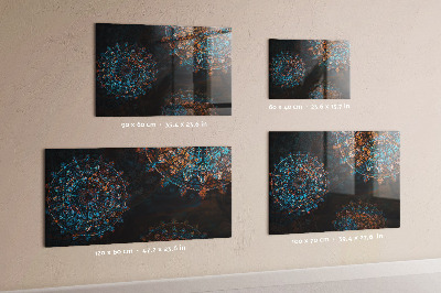 Tableau aimanté horizontal Motif mandala