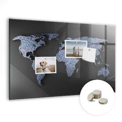 Tableau magnétique enfant carte du monde 3D