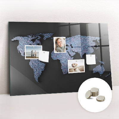 Tableau magnétique enfant carte du monde 3D