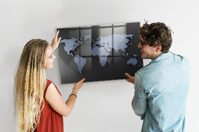 Tableau magnétique enfant carte du monde 3D