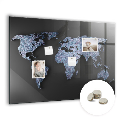 Tableau magnétique enfant carte du monde 3D