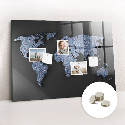 Tableau magnétique enfant carte du monde 3D