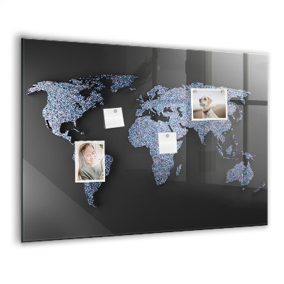 Tableau magnétique enfant carte du monde 3D