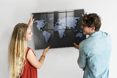 Tableau magnétique enfant carte du monde 3D