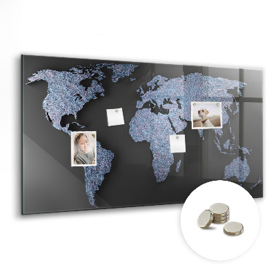 Tableau magnétique enfant carte du monde 3D