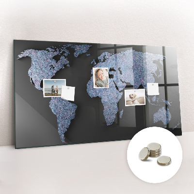 Tableau magnétique enfant carte du monde 3D