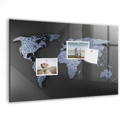 Tableau magnétique enfant carte du monde 3D