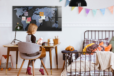 Tableau magnétique enfant carte du monde 3D
