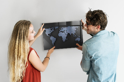 Tableau magnétique enfant carte du monde 3D