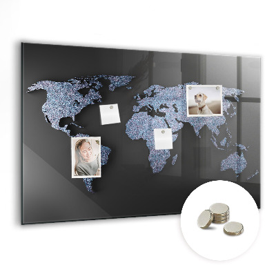 Tableau magnétique enfant carte du monde 3D