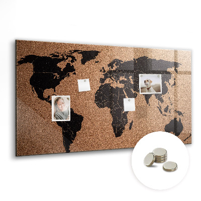Tableau magnétique enfant Carte du monde