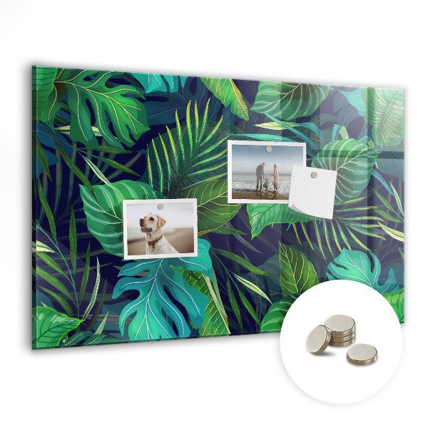 Tableau pour magnet Feuilles exotiques