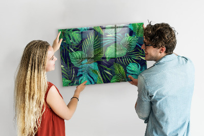 Tableau pour magnet Feuilles exotiques