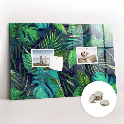 Tableau pour magnet Feuilles exotiques