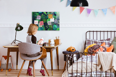 Tableau pour magnet Feuilles exotiques