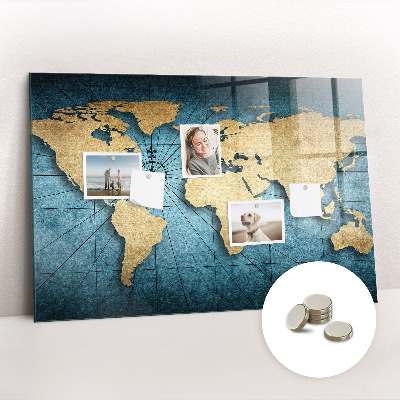 Tableau magnétique enfant carte du monde 3D
