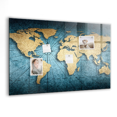 Tableau magnétique enfant carte du monde 3D
