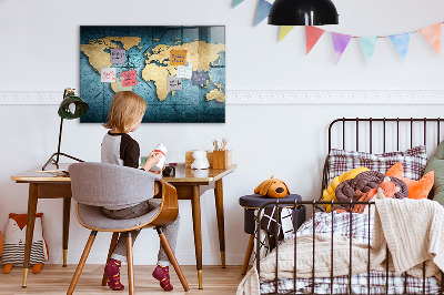 Tableau magnétique enfant carte du monde 3D