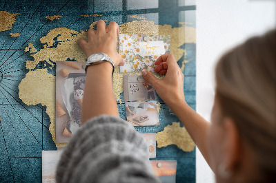 Tableau magnétique enfant carte du monde 3D