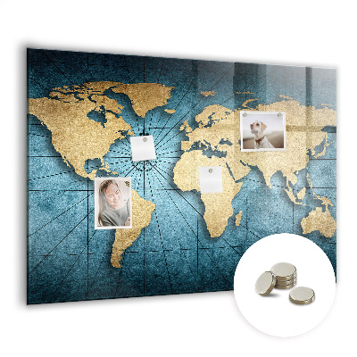 Tableau magnétique enfant carte du monde 3D