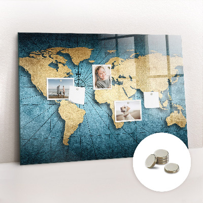 Tableau magnétique enfant carte du monde 3D