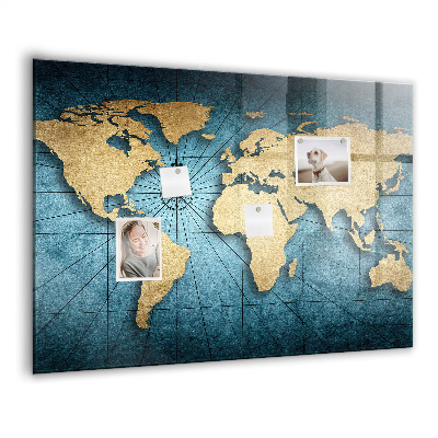 Tableau magnétique enfant carte du monde 3D