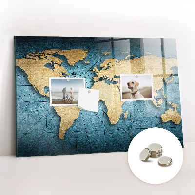 Tableau magnétique enfant carte du monde 3D