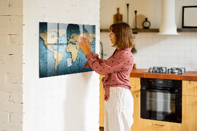 Tableau magnétique enfant carte du monde 3D