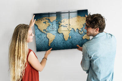 Tableau magnétique enfant carte du monde 3D