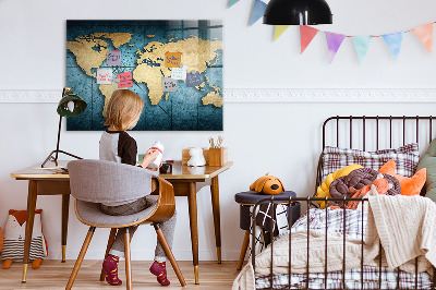 Tableau magnétique enfant carte du monde 3D