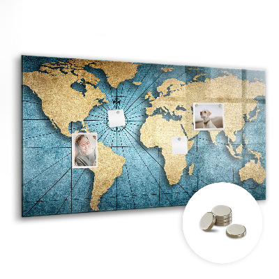 Tableau magnétique enfant carte du monde 3D