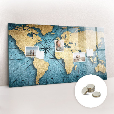 Tableau magnétique enfant carte du monde 3D