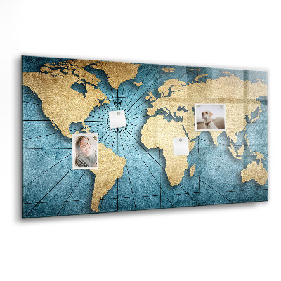 Tableau magnétique enfant carte du monde 3D