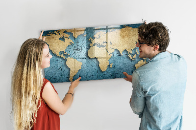 Tableau magnétique enfant carte du monde 3D