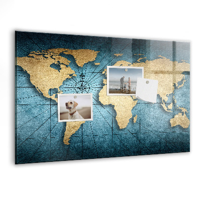 Tableau magnétique enfant carte du monde 3D