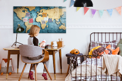 Tableau magnétique enfant carte du monde 3D