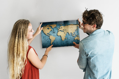 Tableau magnétique enfant carte du monde 3D