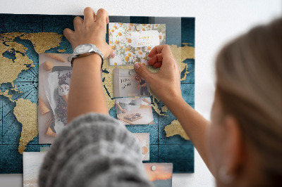 Tableau magnétique enfant carte du monde 3D