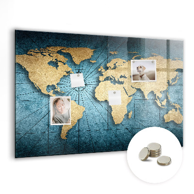 Tableau magnétique enfant carte du monde 3D