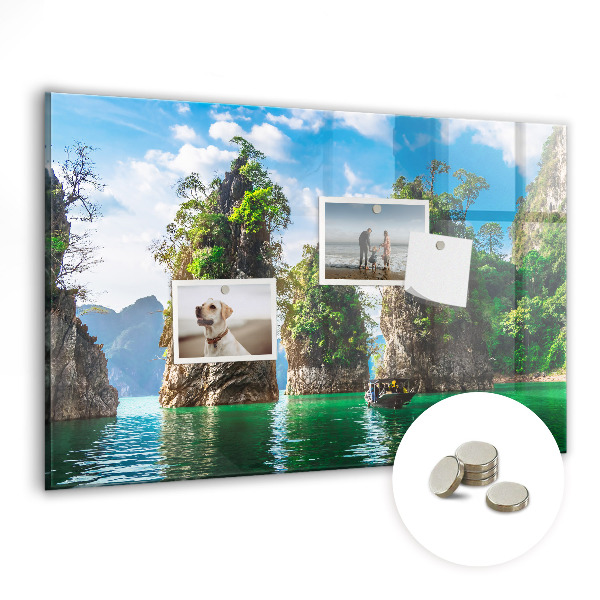 Tableau aimanté horizontal Lac arbres nature