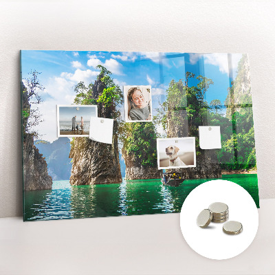 Tableau aimanté horizontal Lac arbres nature