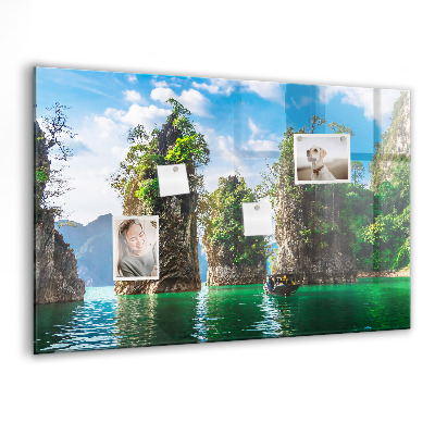 Tableau aimanté horizontal Lac arbres nature